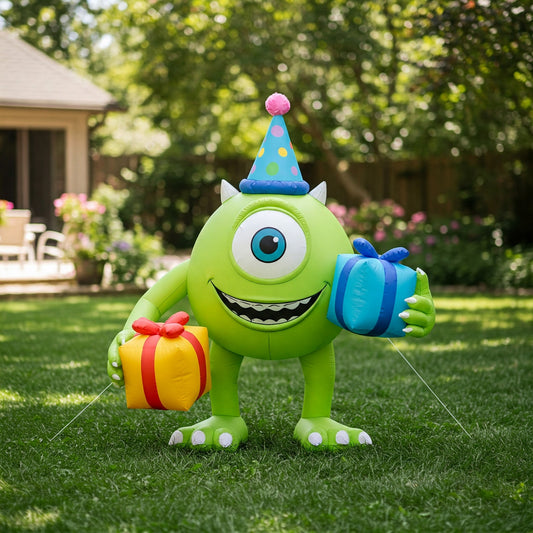 Monsters Inc Mike Wazowski 4 Foot Yard Inflatable Blow Up Birthday Party Gift