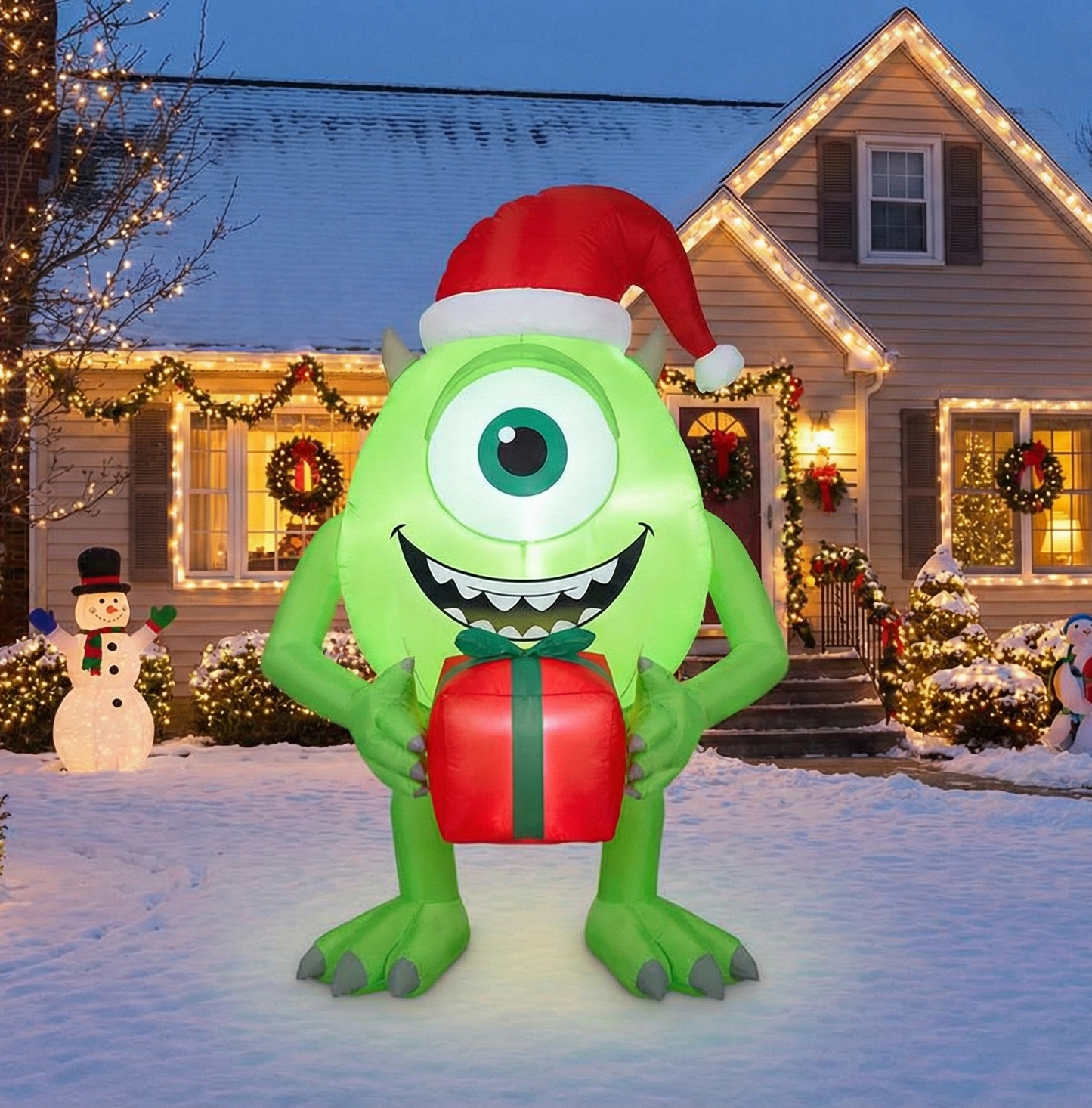 Monsters Inc Mike 3.5 Foot Light Up Yard Inflatable Blow Up Christmas Party Gift