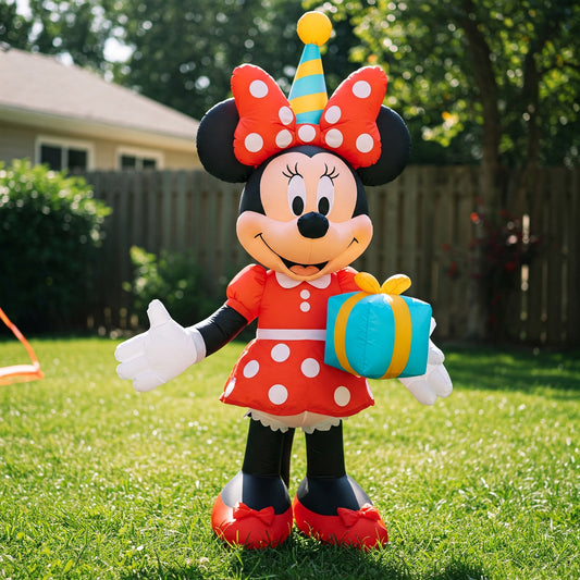 Mickey Mouse Clubhouse Minnie Red 4 Foot Yard Inflatable Blow Up Birthday Party Gift