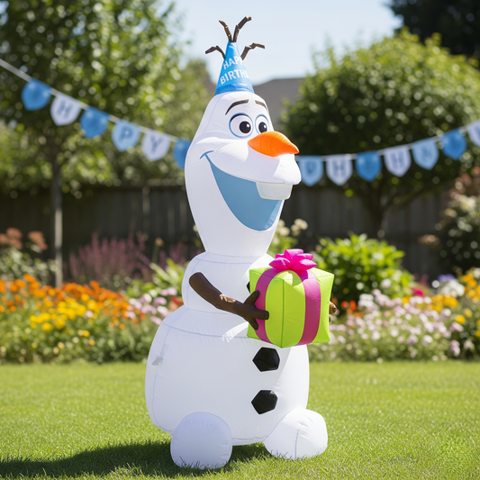 Disney Frozen Snowman Olaf 4 Foot Yard Inflatable Blow Up Birthday Party Gift