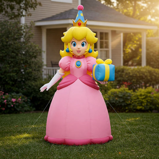 Super Mario bros Princess Peach 4 Foot Yard Inflatable Blow Up Birthday Party Gift