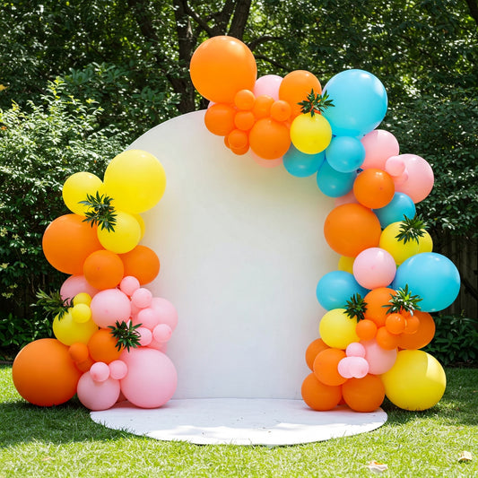 164 pcs Winnie the Pooh Inspired Orange, Yellow Pink Blue Balloon Arch Garland Kit Birthday Party Gift