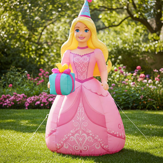 Princess Barbie 4 Foot Yard Inflatable Blow Up Birthday Party Gift