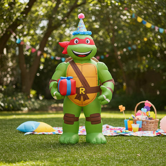 TMNT Ninja Turtles Raphael Raph 4 Foot Yard Inflatable Blow Up Birthday Party Gift