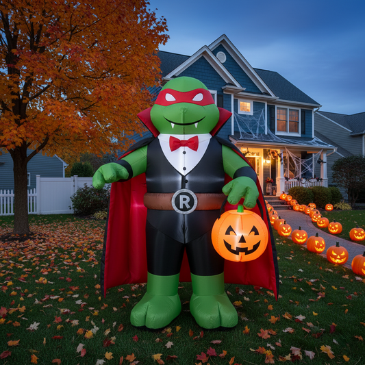TMNT Ninja Turtles Raphael Raph Vampire Costume 4 Foot Yard Inflatable Blow Up Halloween Party Gift