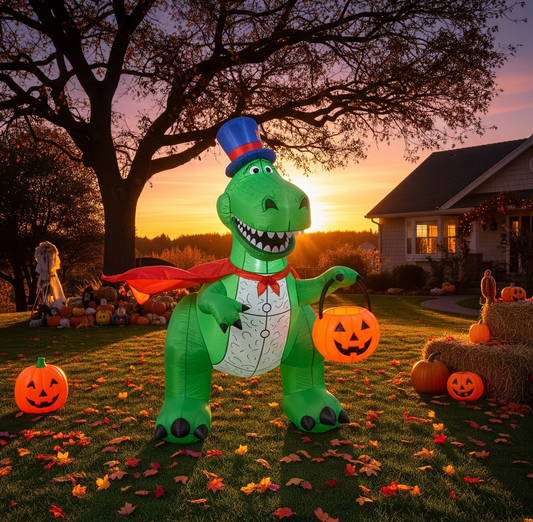 Toy Story Rex Magician Costume 4 Foot Yard Inflatable Blow Up Halloween Party Gift