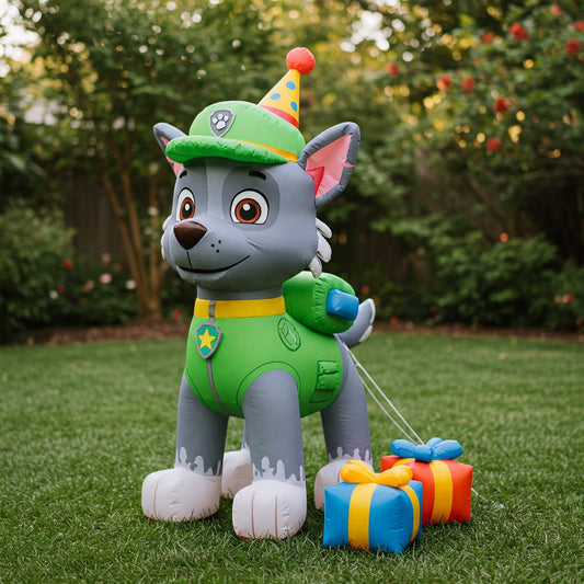 Paw Patrol Rocky Pup Dog 4 Foot Yard Inflatable Blow Up Birthday Party Gift