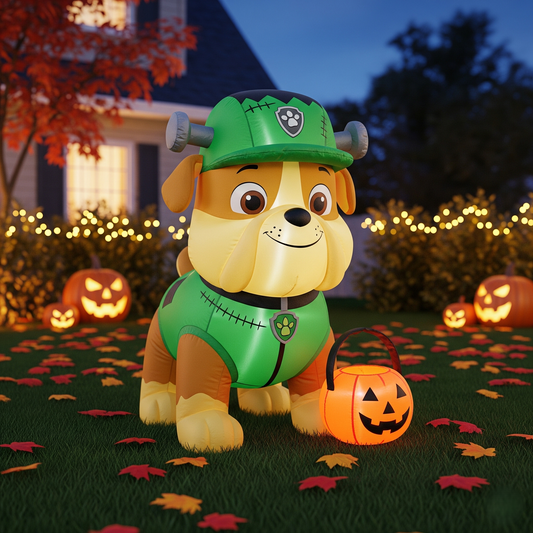 Paw Patrol Rubble Pup Dog Frankenstein Costume 4 Foot Yard Inflatable Blow Up Halloween Party Gift