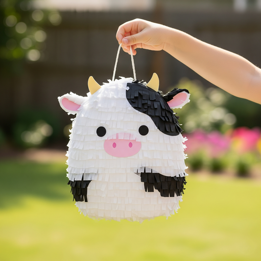 Squishmallows Connor the Cow 24" Piñata with Stick & Blindfold Birthday Party Gift