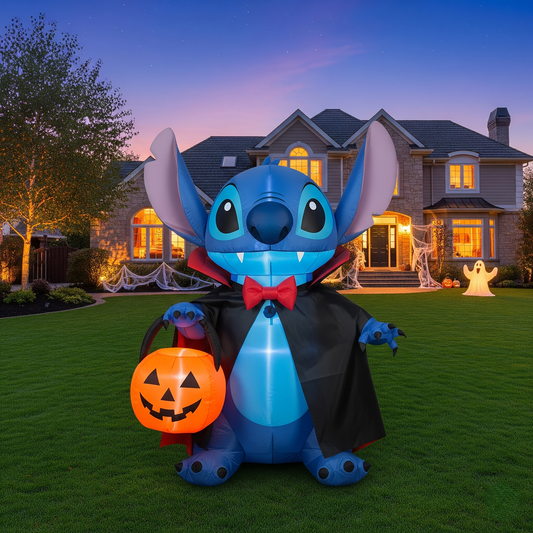 Stitch Alien Vampire Costume 4 Foot Yard Inflatable Blow Up Halloween Party Gift