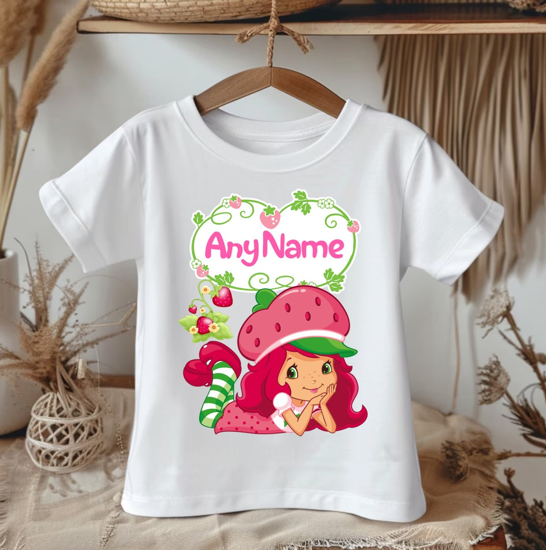 All Sizes Strawberry Shortcake Custom Personalized Name Red Pink Green Ribbon Sewn Tutu Outfit Set Dress