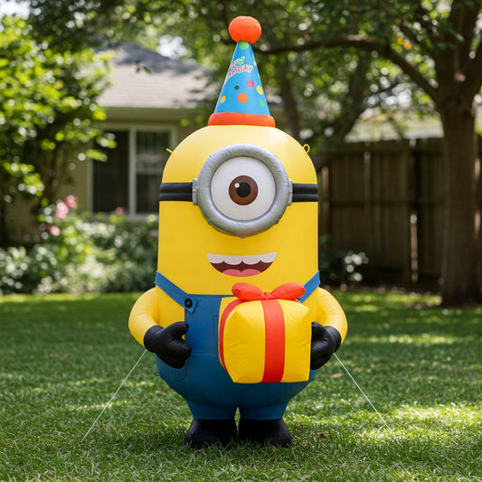 Despicable Me Minion Stuart 4 Foot Yard Inflatable Blow Up Birthday Party Gift