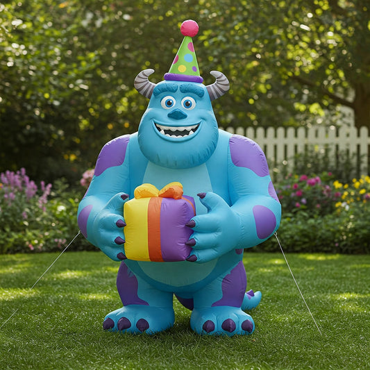 Monsters Inc Sulley 4 Foot Yard Inflatable Blow Up Birthday Party Gift