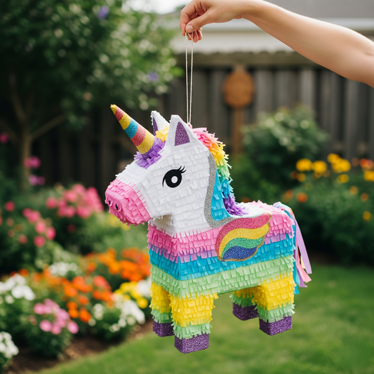 Magical Unicorn 24" Piñata with Stick & Blindfold Birthday Party Gift